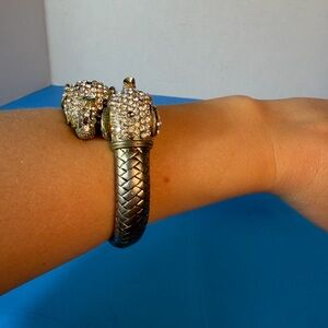 Elegant Silver Reptile Bracelet
